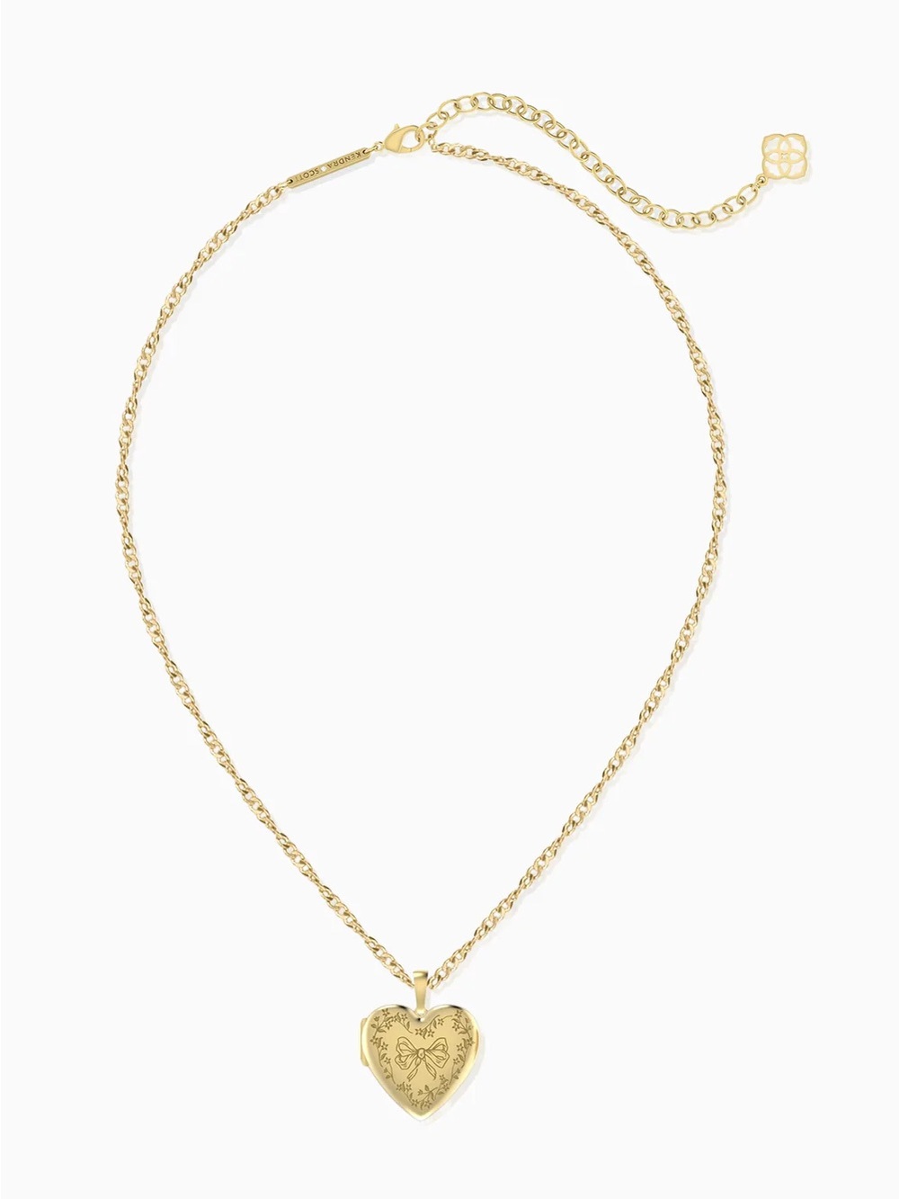 LOVESHACKFANCY Kendra Scott Gold Heart Locket Necklace 2026 Edition - Picture 4 of 5